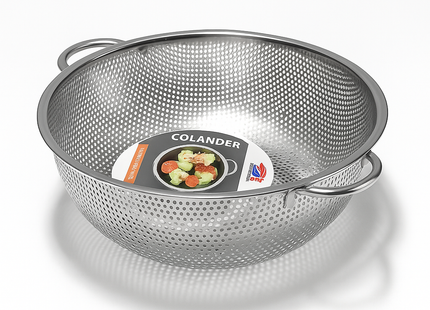Fine Colander - Perforated - with Ear- S/S - Multiple Use