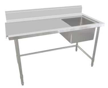 Inlet Bench - Single Sink with Splashback & Leg Brace