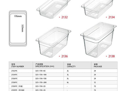 Gastronorme Pan - PolyCarbonate