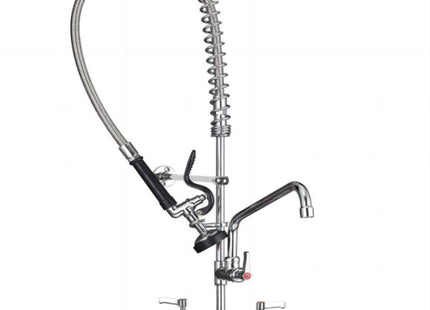Commercial Faucet with Pre-Rinse Sprayer