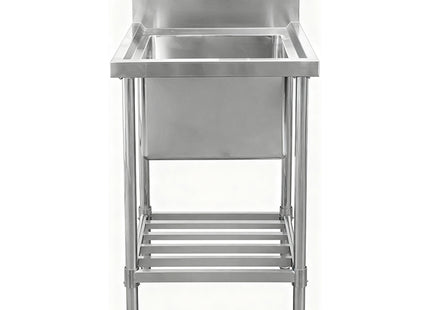 Work Bench - Single Sink with Pipe Undershelf