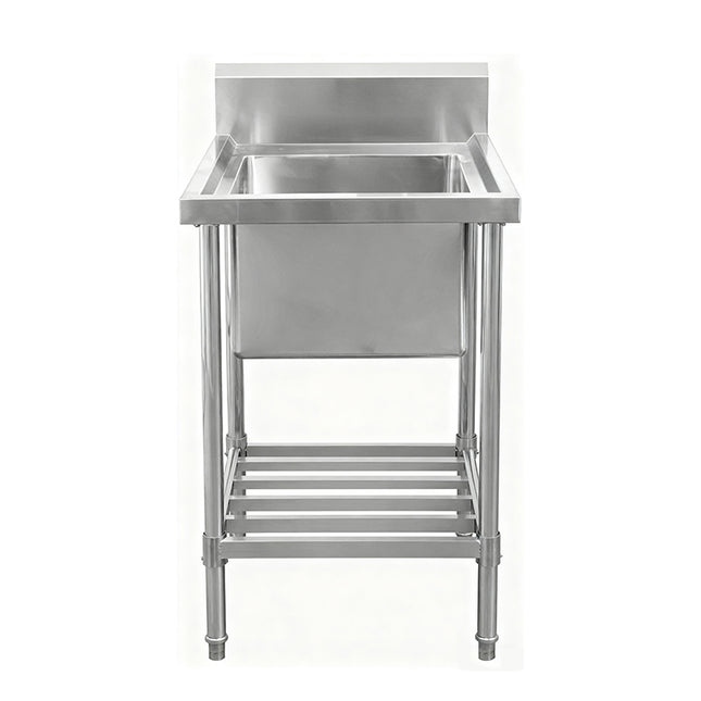 Work Bench - Single Sink with Pipe Undershelf