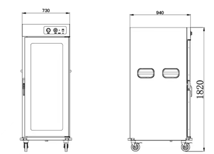 Electric Food Warmer- Glass Door