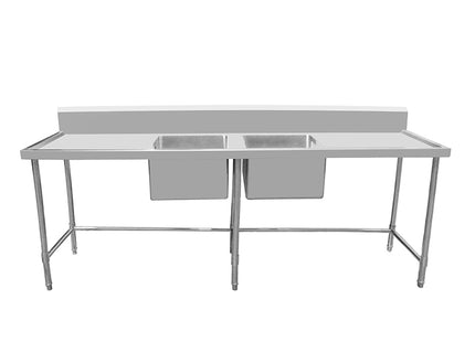 Work Bench - Double Sink with Leg Brace