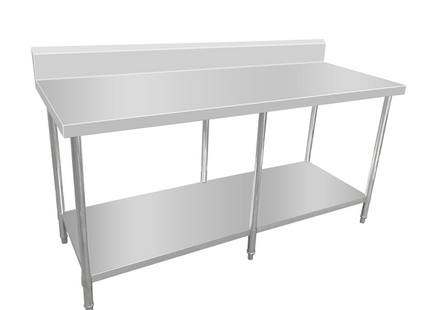 Work Bench with Undershelf and Splashback - 400 Depth