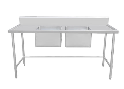 Work Bench - Double Sink with Leg Brace