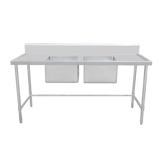 Work Bench - Double Sink with Leg Brace