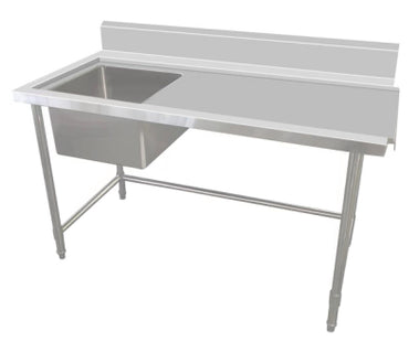 Inlet Bench - Single Sink with Splashback & Leg Brace