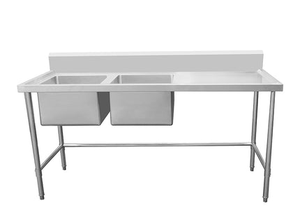 Work Bench - Double Sink with Leg Brace