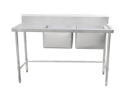 Work Bench - Double Sink with Leg Brace