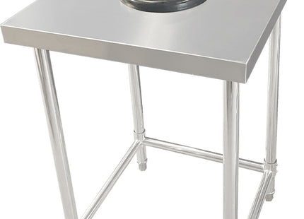 Waste Collection Bench with Splashback & Leg Brace